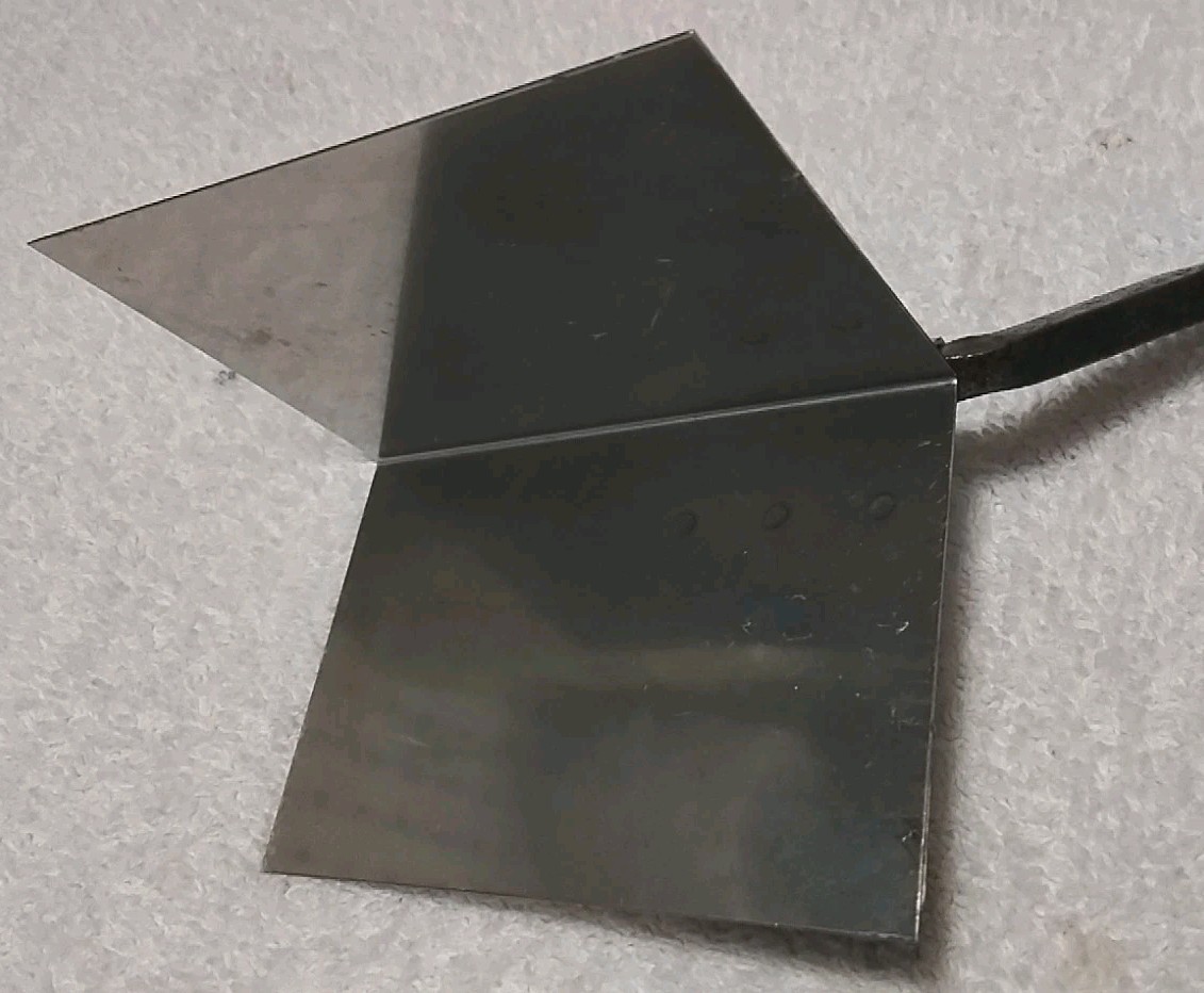 WALL-BOARD TOOLS 82-002 2-1/4"×4-1/8" STAINLESS STEEL WOOD HANDLE 90° FINISH USA