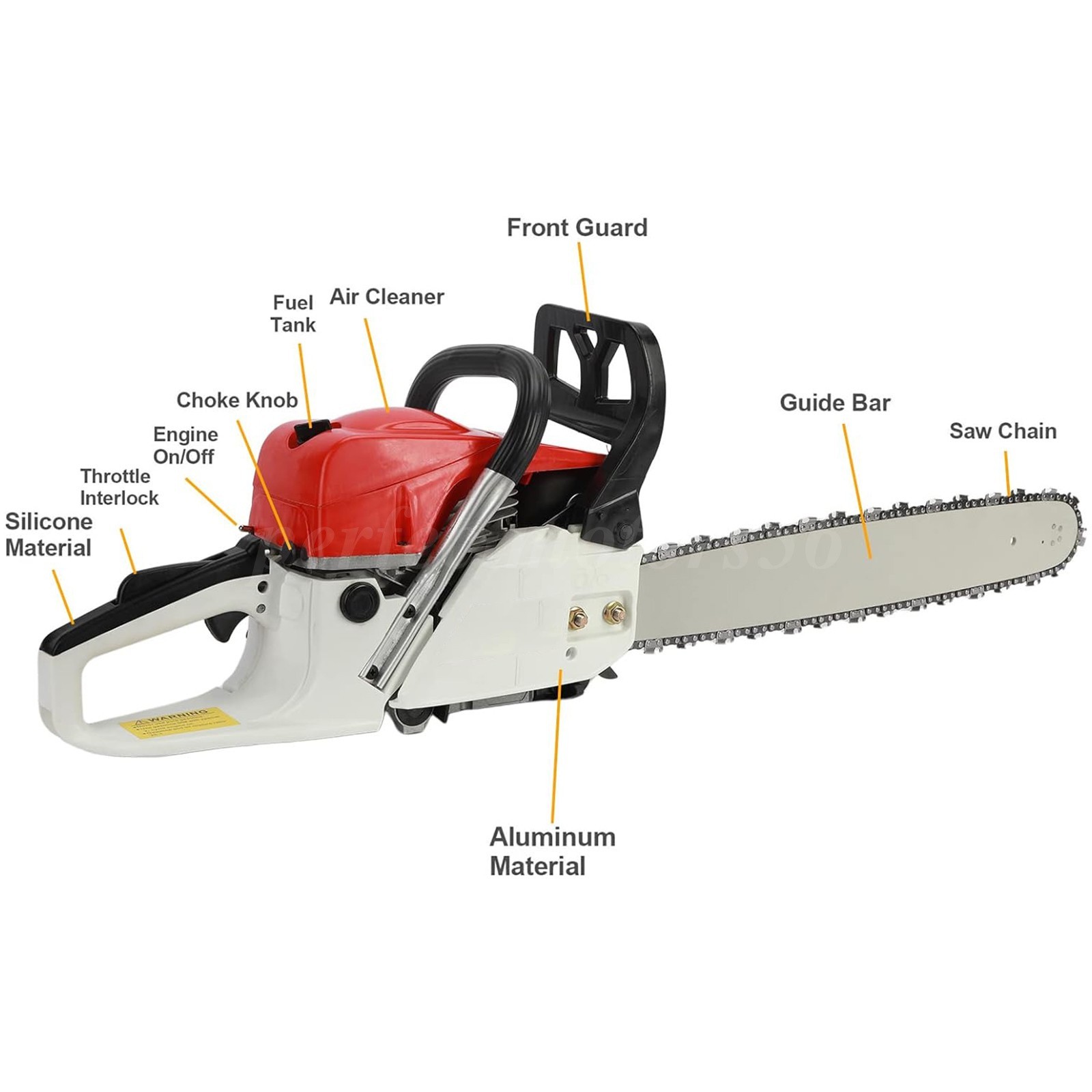 2-Stroke Gasoline Chainsaw 52 CC 20" Bar Power Engine Wood Cutting Gas Chain Saw