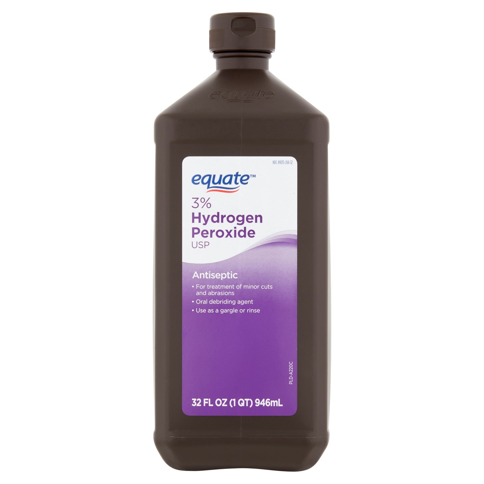 Equate 3% Hydrogen Peroxide Liquid Antiseptic, 6 Pack, (6 x 32 fl oz)