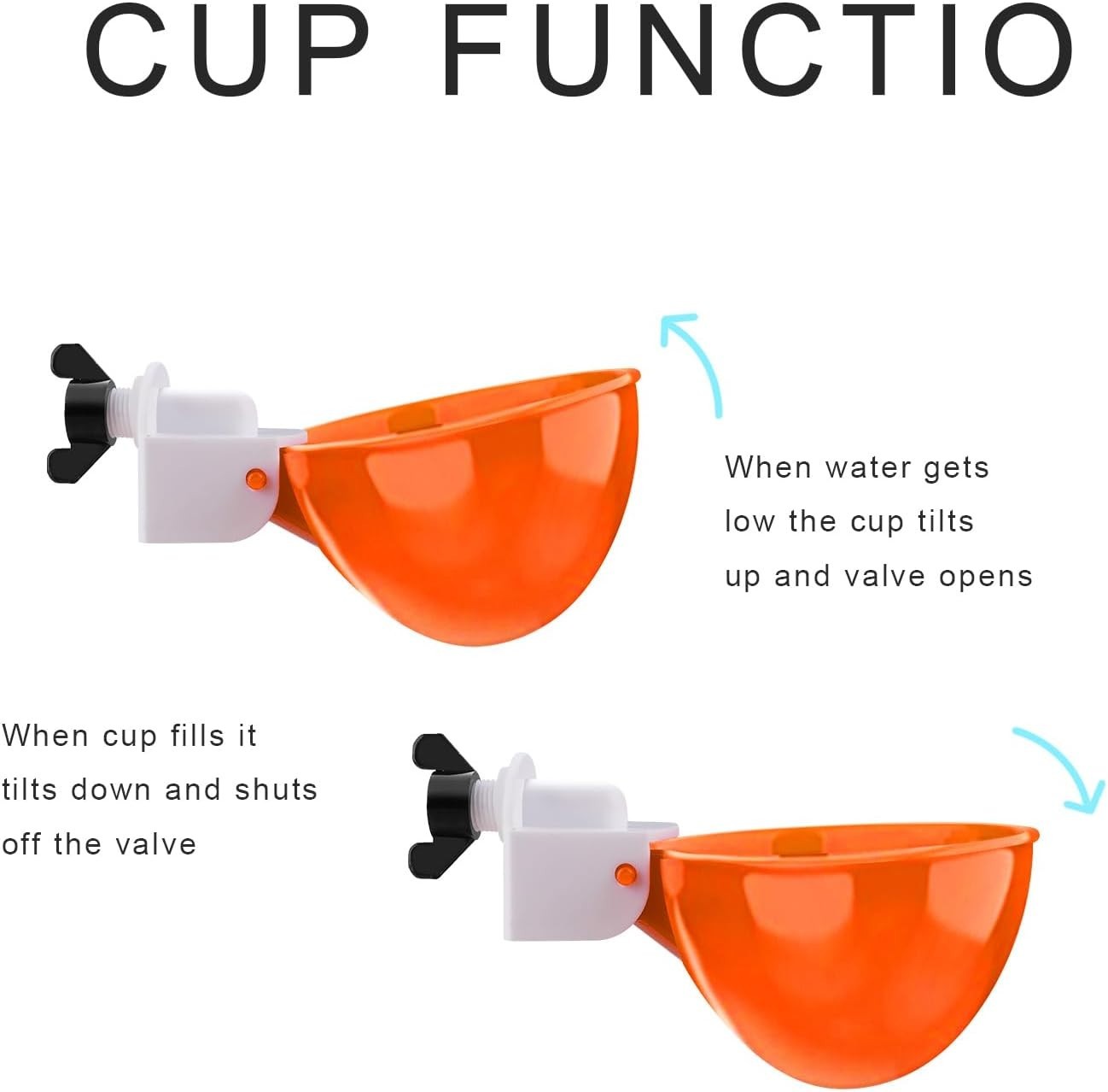 8 PCS Chicken Automatic Watering Cups Drinker Waterer for Duck Quail Hen Poultry