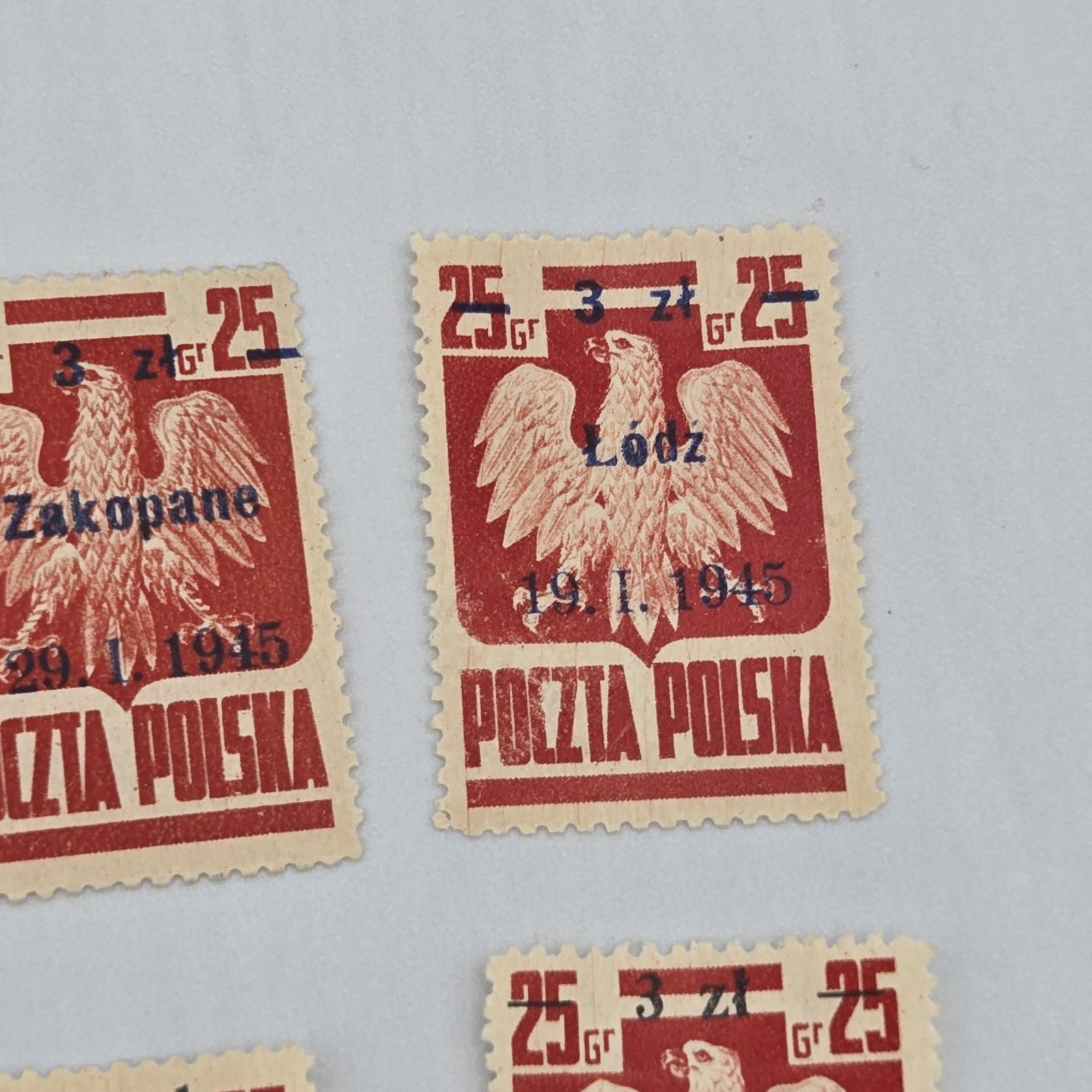 POLAND 1945 Liberation Of Polish Towns Stamps Lot Of 12 Poctza Polska Warszawa..