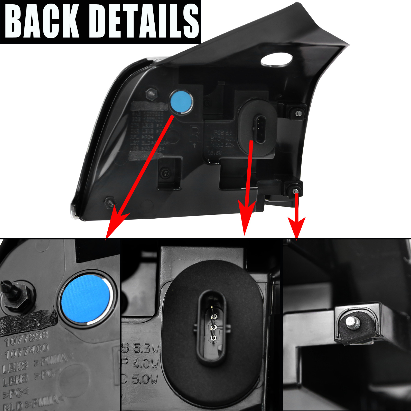 For 2017-2023 Tesla Model 3 LED Outer Tail Light Lamp Passenger 1077398 OE Style