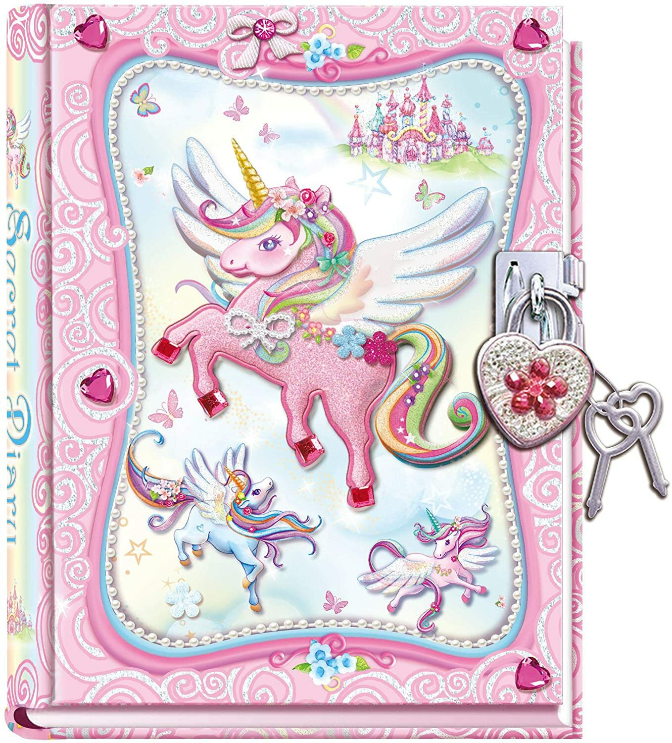 Magic Unicorn Secret Diary with Lock & Keys For Girls Brithday Children's Gift