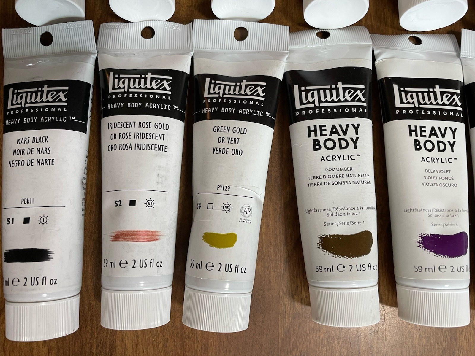 Liquitex heavy body acrylic paint lot B. No Repeats 20 Tubes, 2 Oz Each