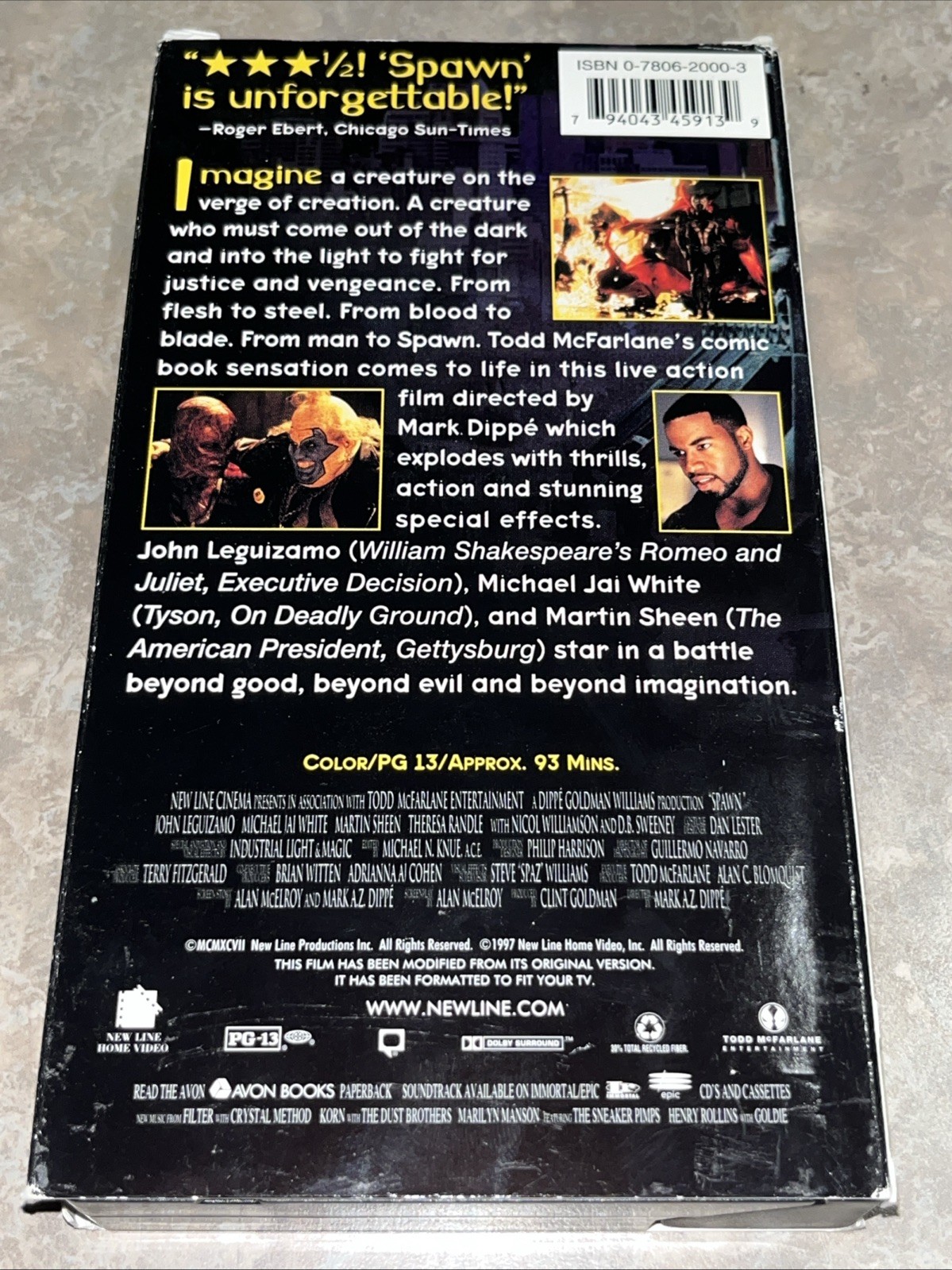 Spawn (VHS, 1997) John Leguizamo, Martin Sheen ***EXCELLENT CONDITION***