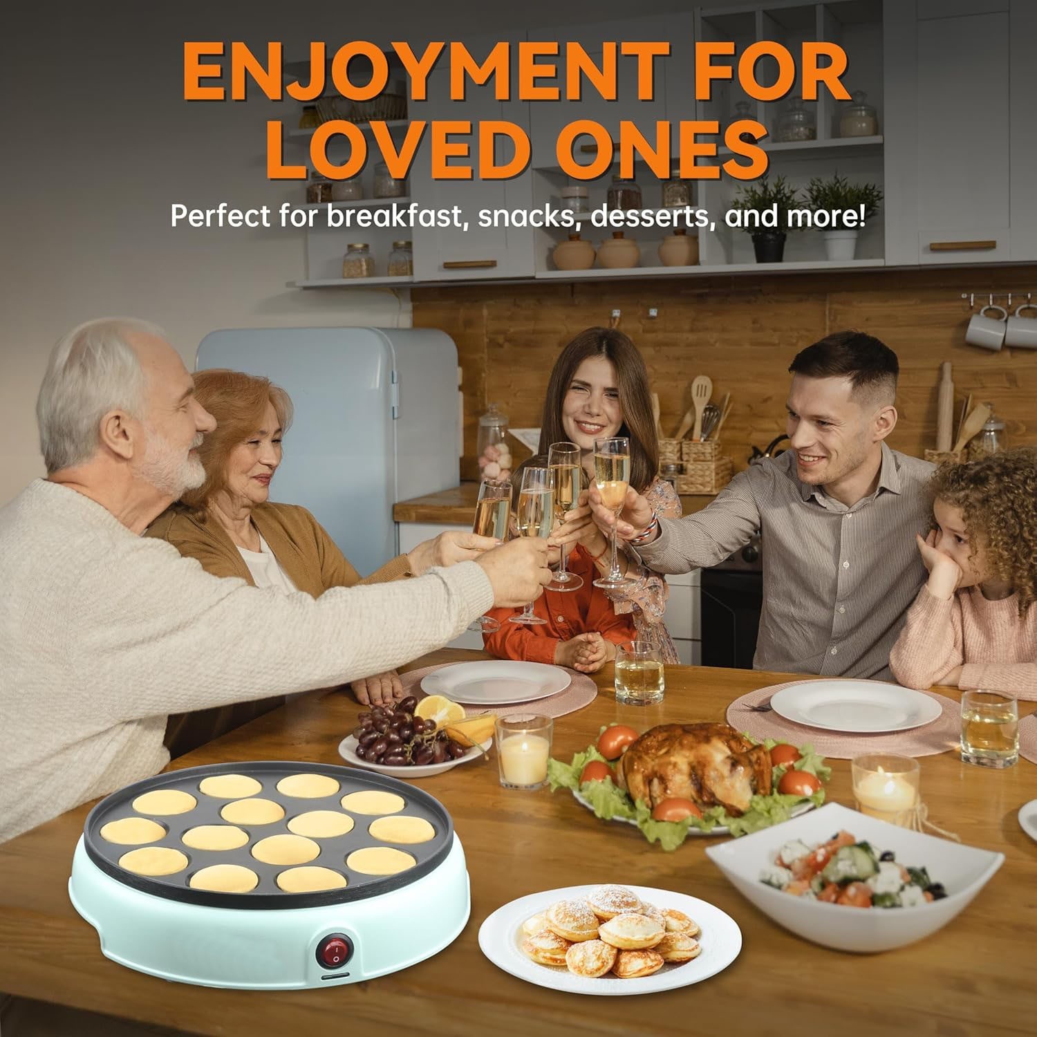 Máquina para hacer mini panqueques, plancha holandesa para mini panqueques, sart