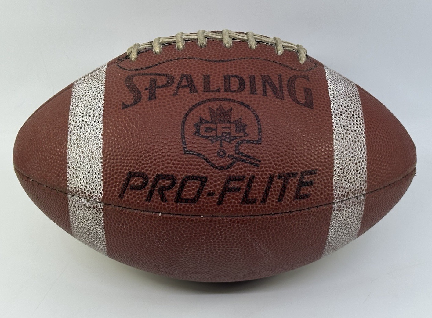 Vintage Spalding Pro-Flite CFL Endorsed Leather Football Game Ball-1990s? SCARCE