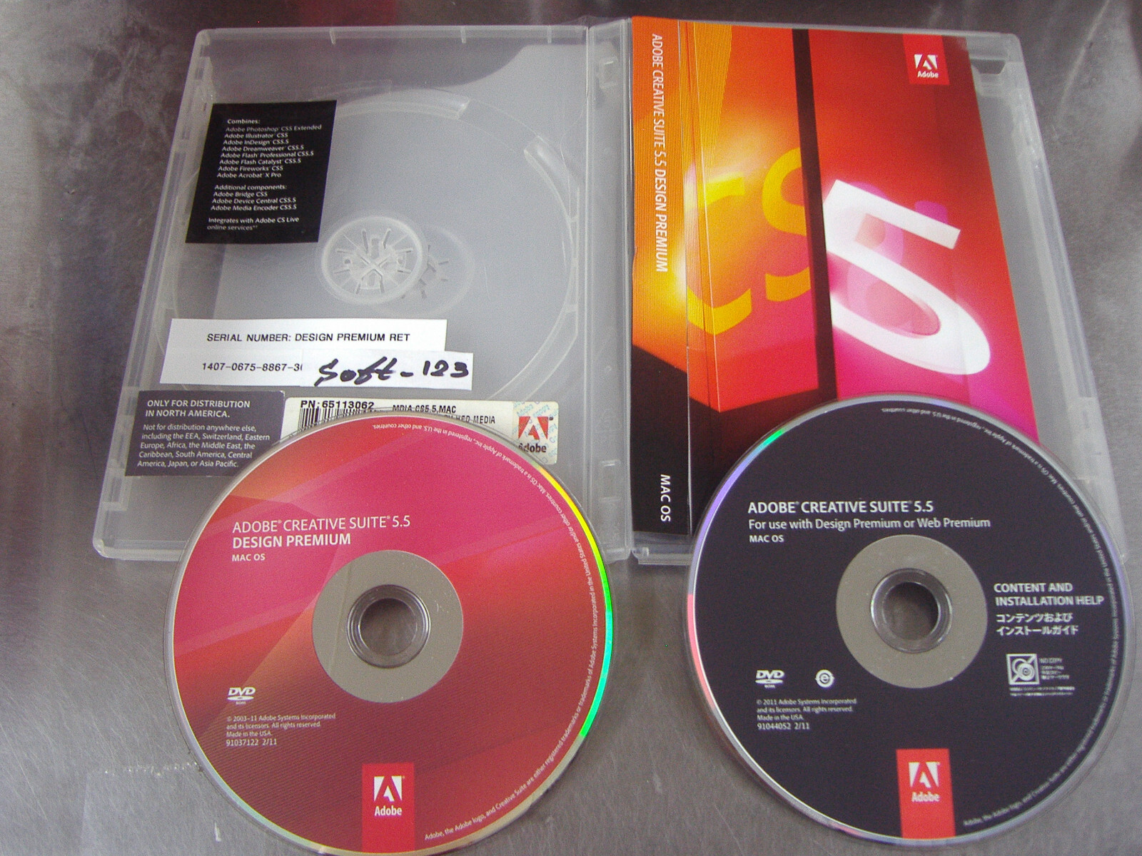 Adobe Creative Suite 5.5 CS5.5 Design Premium For MAC OS Full Retail DVD Vers.