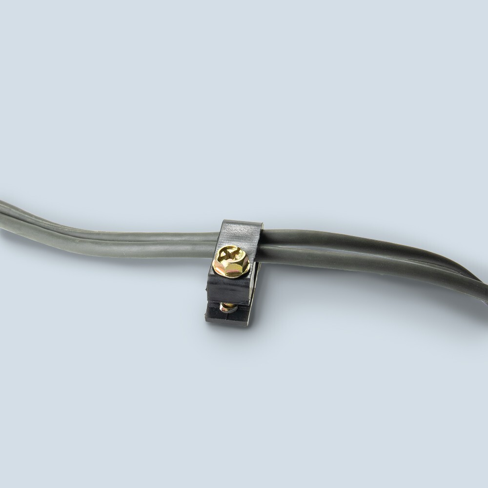 Skywalker Dual Cable Flexible Screw Clips (Screw Depth: 7/8", Black, 100 Pack)