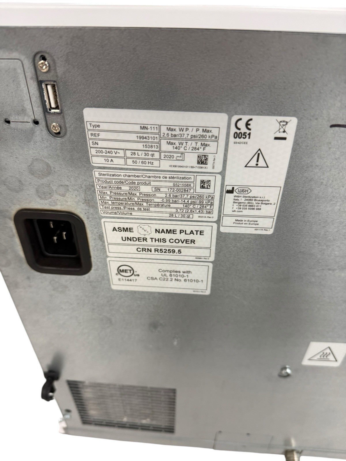 W&H lexa Table Top Sterilizer