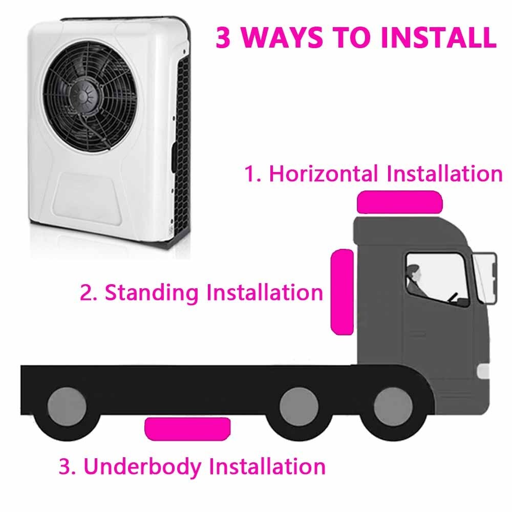 12V RV Air Conditioner 12000 BTU Split Car AC Unit Kit Fit Truck Cab Bus Caravan