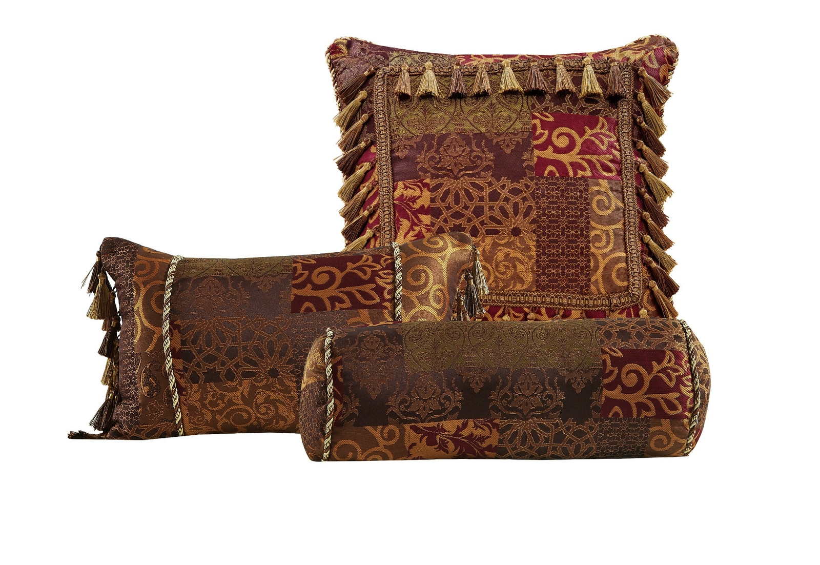 Amelia 9-Piece Rustic Jacquard Woven Floral Patchwork Comforter Bedding Set