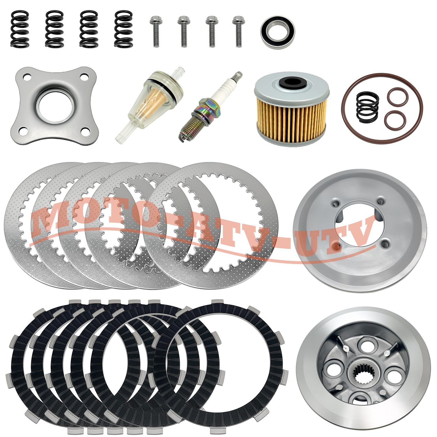 Clutch Plates Assembly & Gasket Kit For Honda FourTrax Foreman 350 TRX350D 4x4