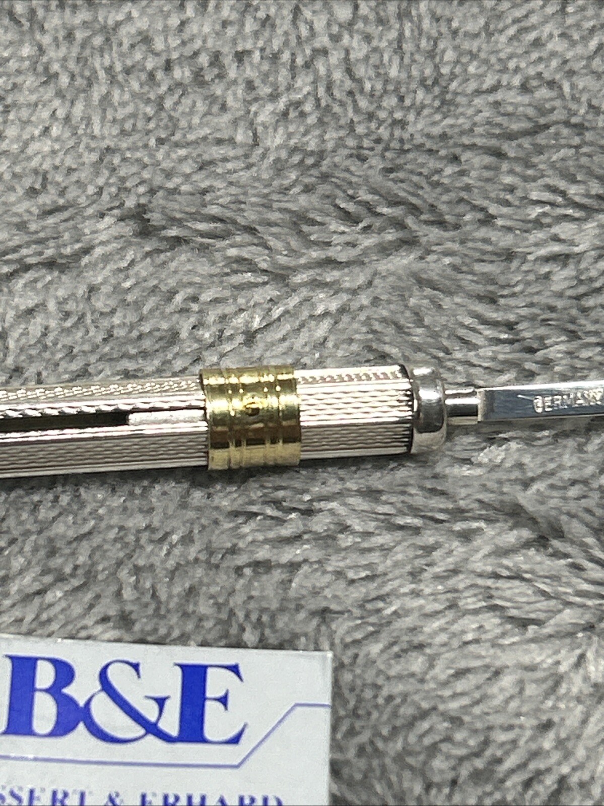 Vintage Bossert Erhard Sterling Silver Sliding Toothpick Retractable German NWT