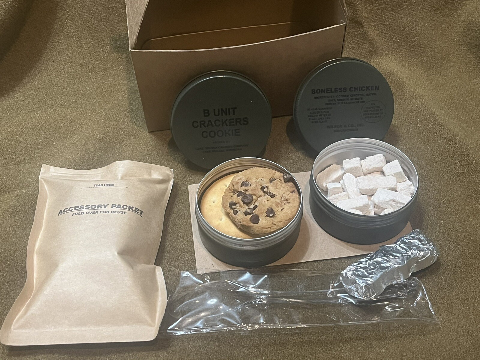 US Korean War Food Packet Individual Assault - Fully Edible Reproduction Ration