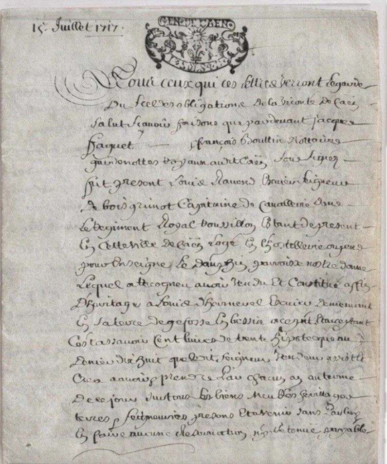 1717 Genoa Italy Notarial Deed Manuscript Signed 18th Century Legal Contract