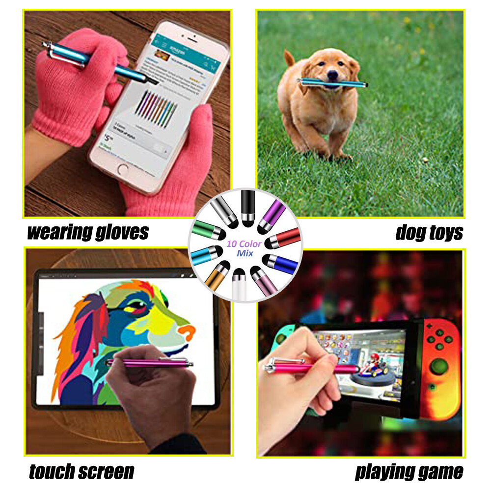 10Pack Stylus Pens For Touch Screen iPad iPhone Samsung Phone Tablet Universal