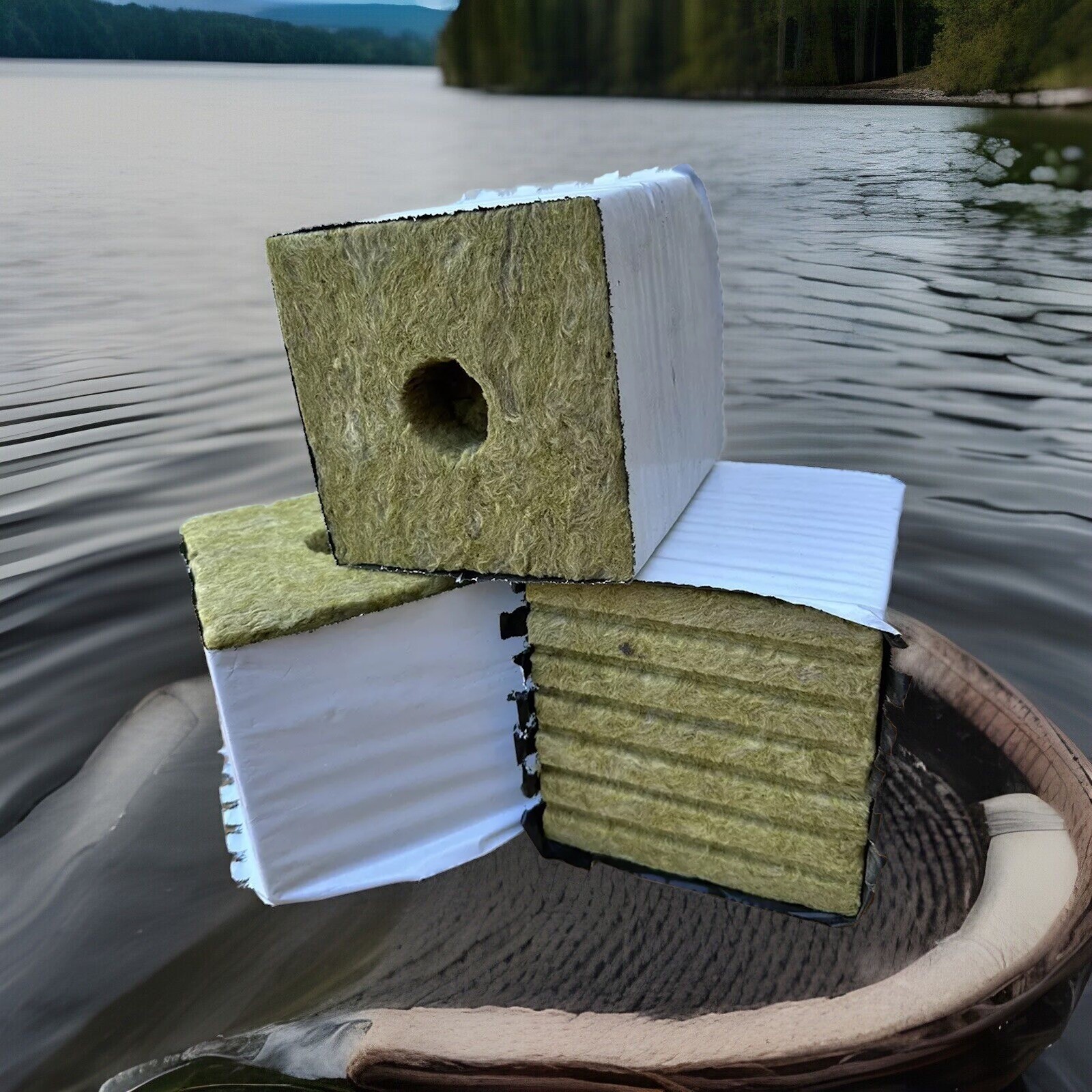 48pk 6" x 6" Rockwool Grow Blocks Cubes Quick Drain Healthy Planting