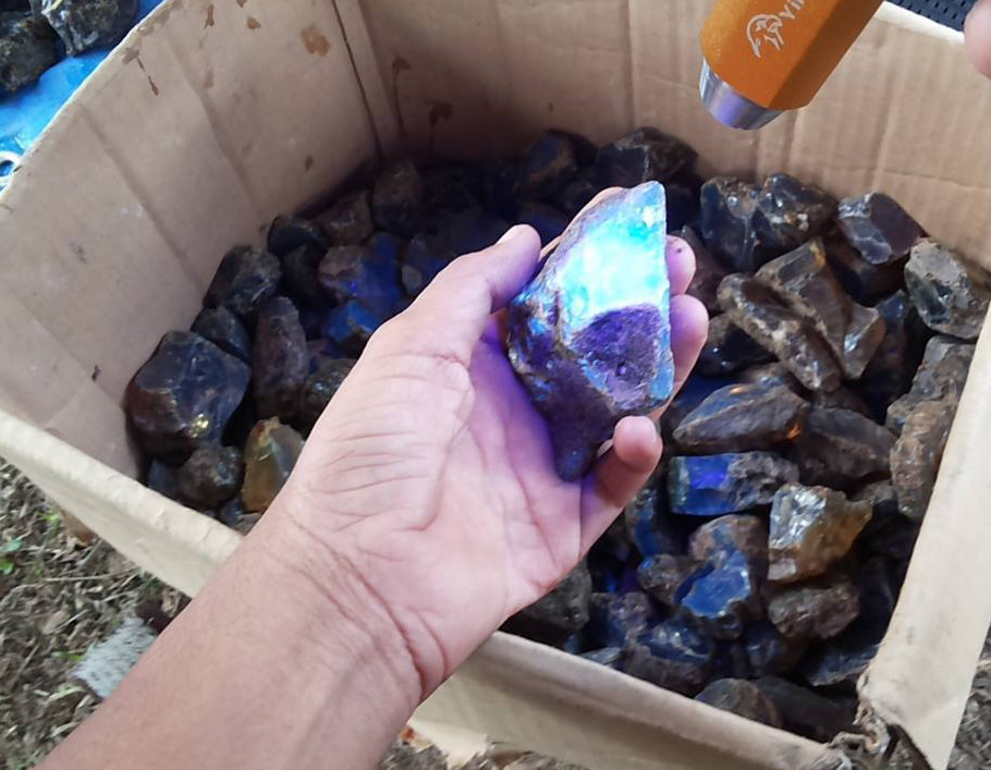 1 TO 20 KG LOT NATURAL UNTREATED HIGH QUALITY ROUGH BLUE AMBER SUMATRA INDONESIA