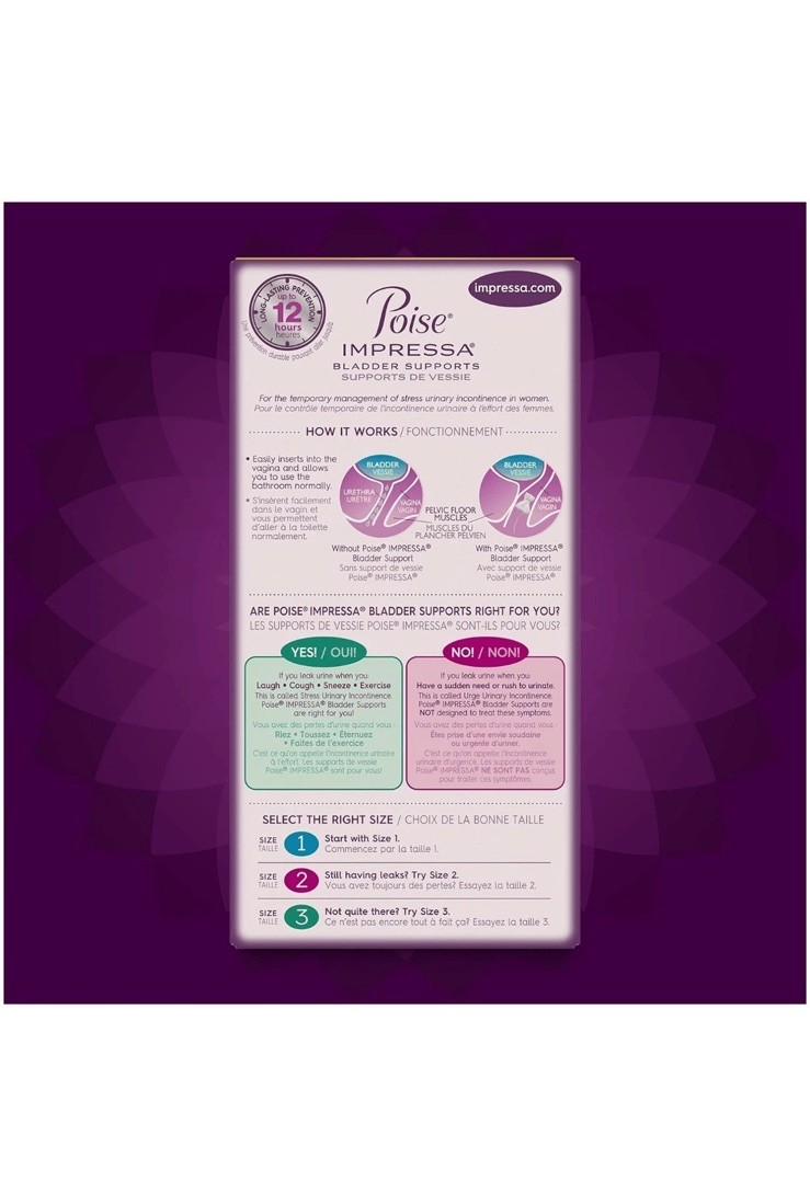 Poise Impressa 8 Count Bladder Supports Size 3