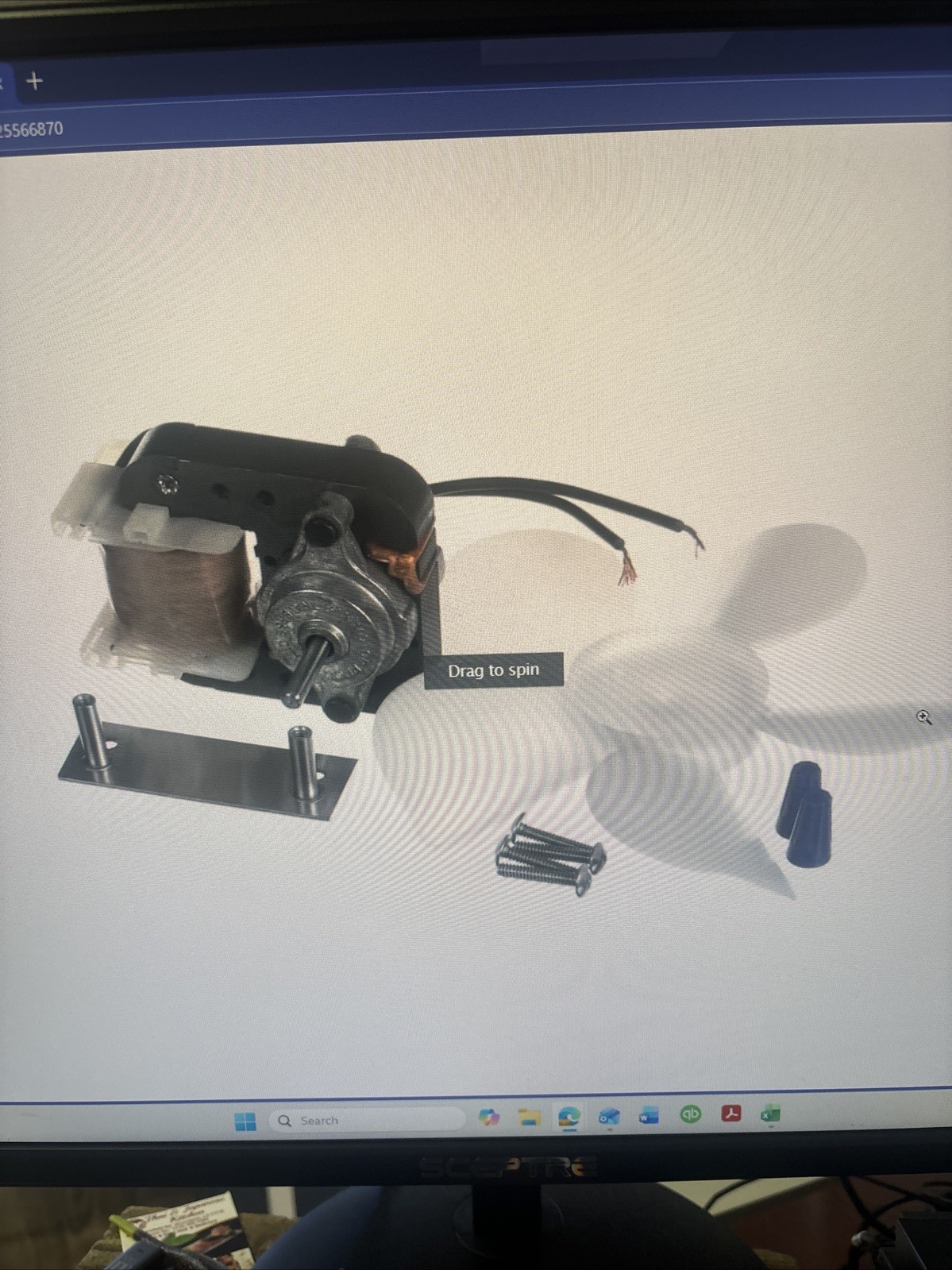 Duke RUF-FAN-ASY-120 Evaporator Motor And Blade Replacement, 120V