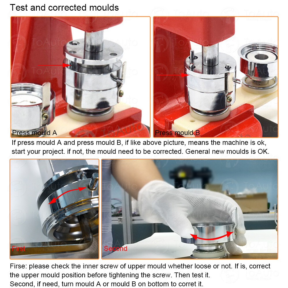 Round Button Maker Die Mould Interchangeable for Badge Machine 1 inch -2.28inch