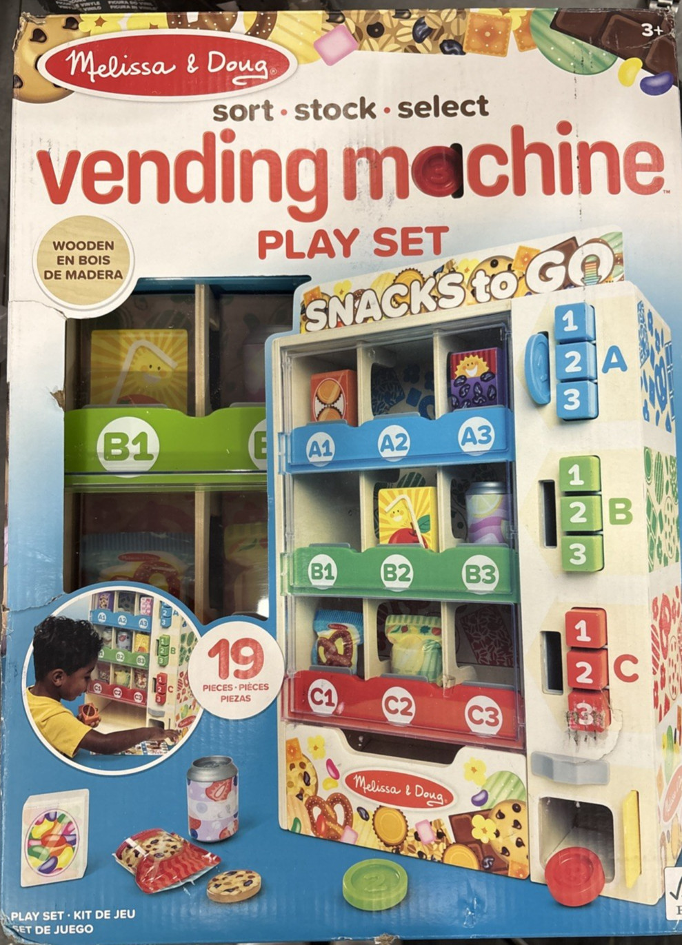 Melissa & Doug Sort, Stock, Select Wooden Vending Machine Play Set