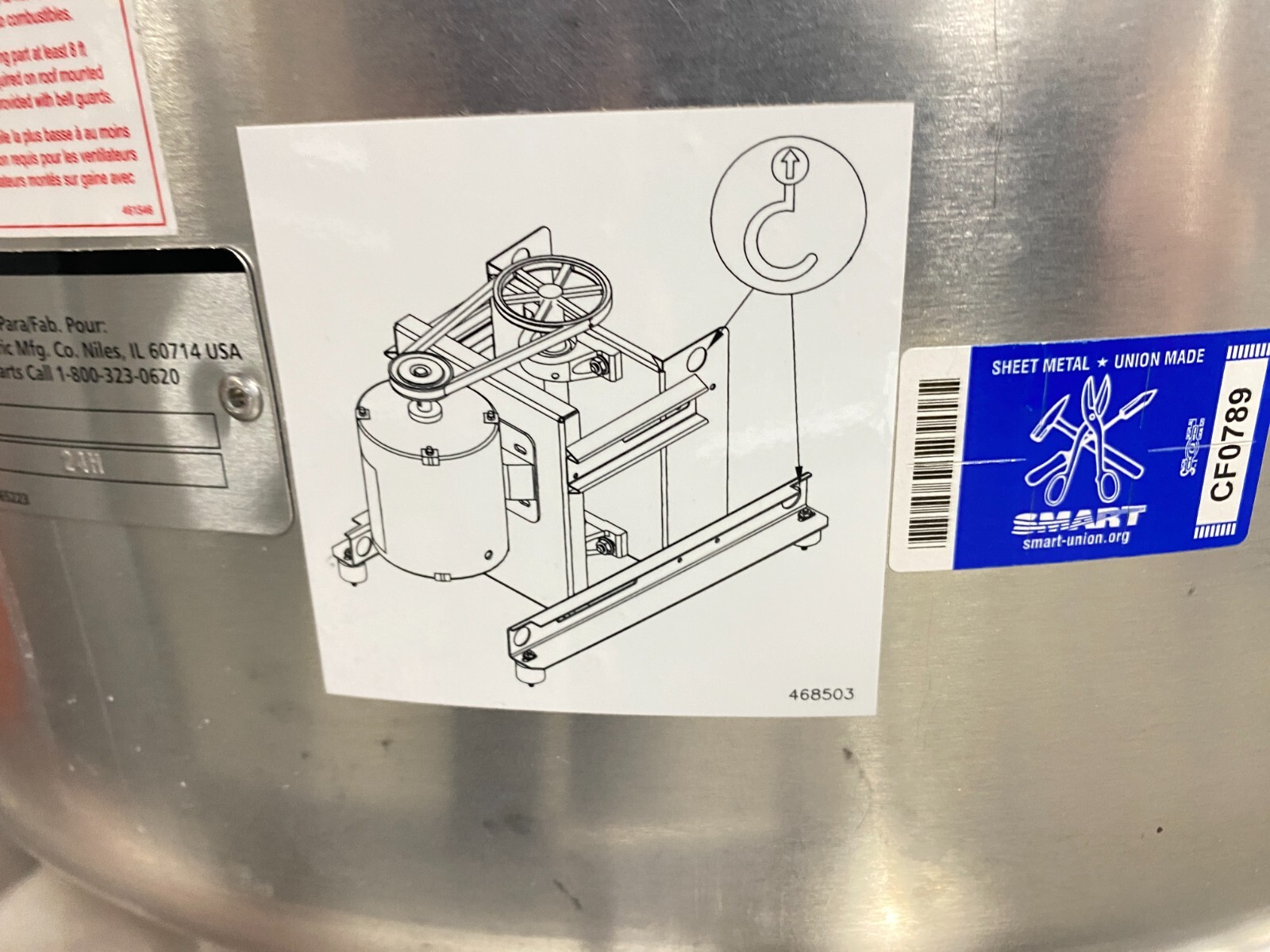 Exhaust Fan/ New Dayton 20FT09 Upblast Fan/ 115/208/230V/ 1 Phase