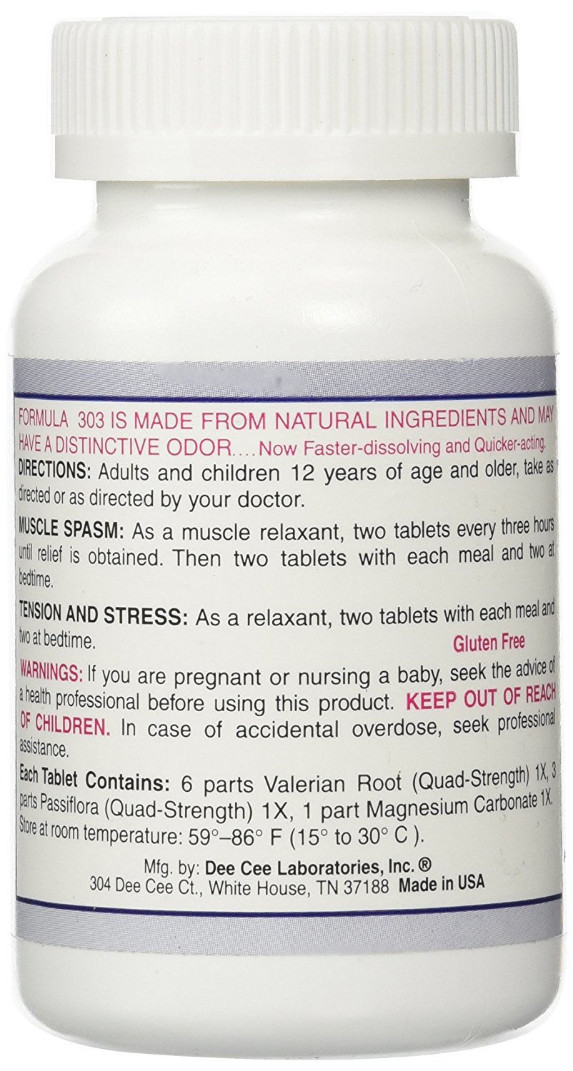Formula 303 Maximum Strength Natural Muscle Relaxant for Spasms and Cramps