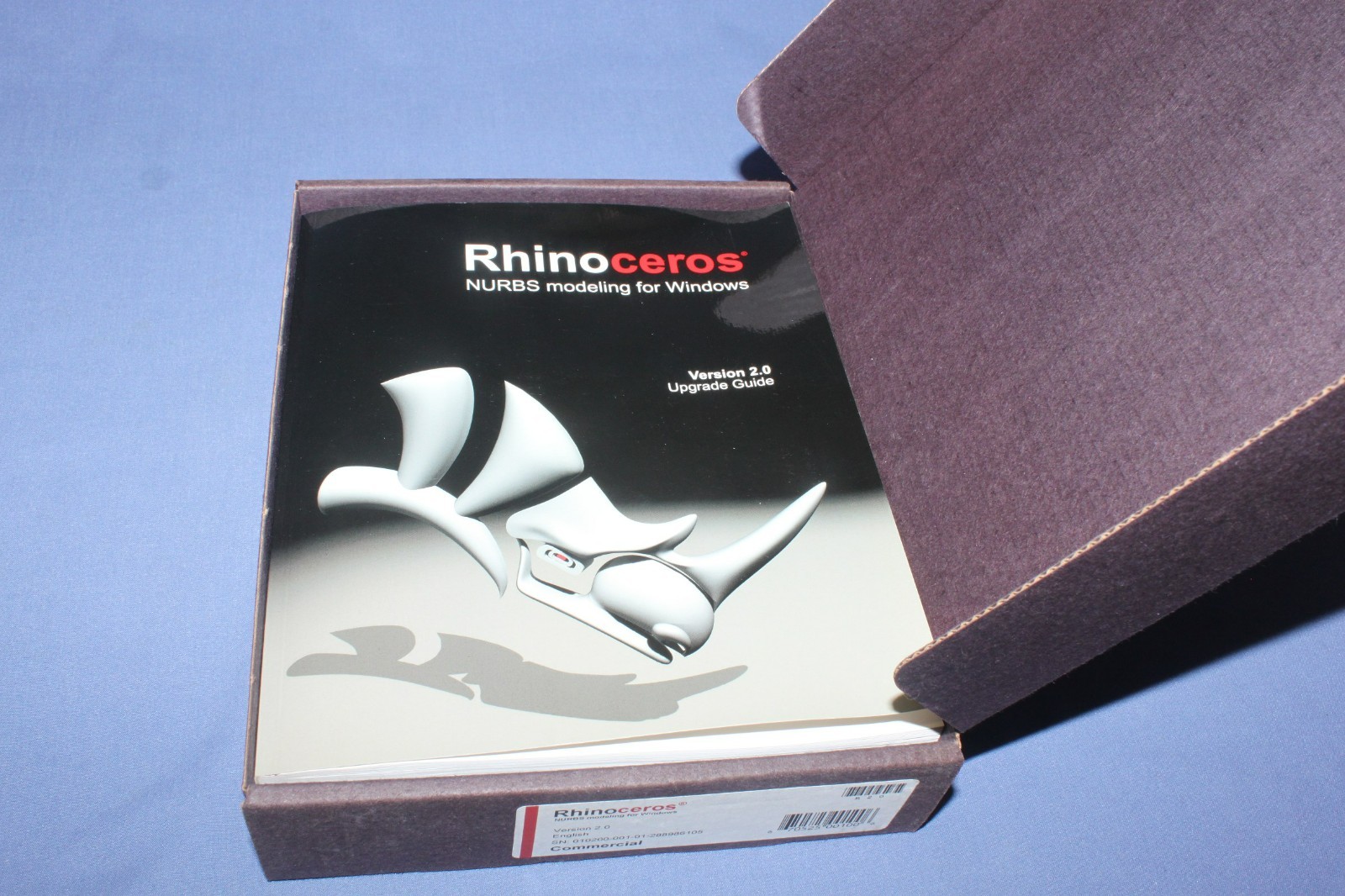 New Rhinoceros NURBS Modeling Commercial Ver. 2.0 for Windows – w/ CDs & Manuals
