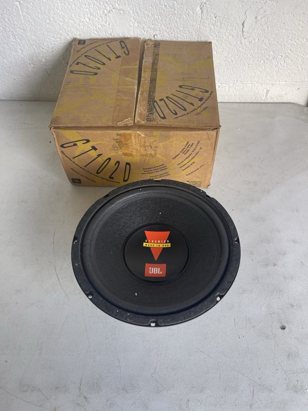 JBL GT102D Grand Touring Automotive Speaker 10" Subwoofer