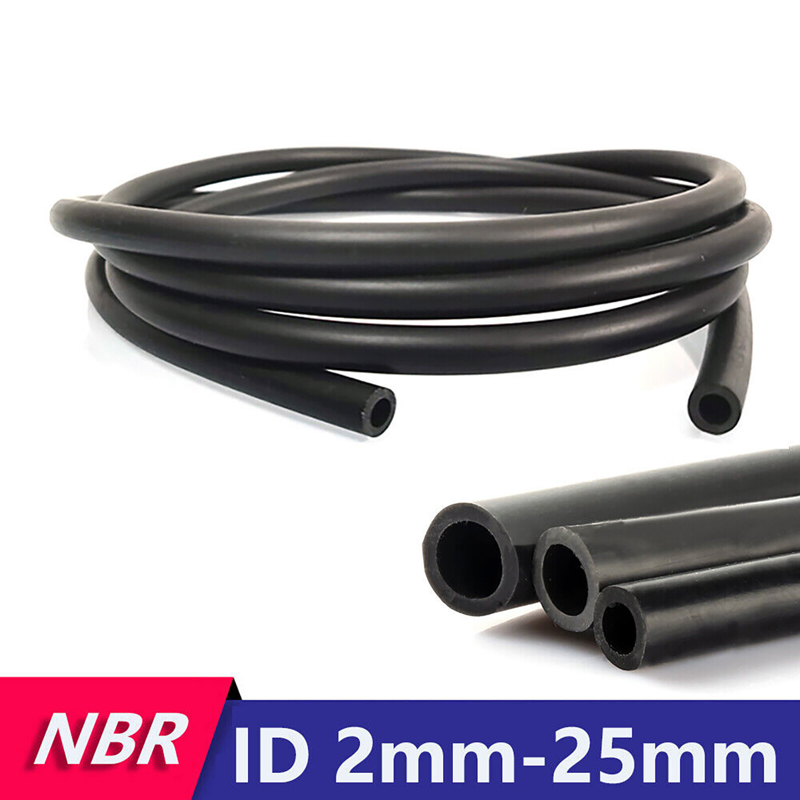 ID2/3/4/5/6/7/8/9/10/25mm Nitrile Rubber Tubing Oil Resistant Heat Resistant