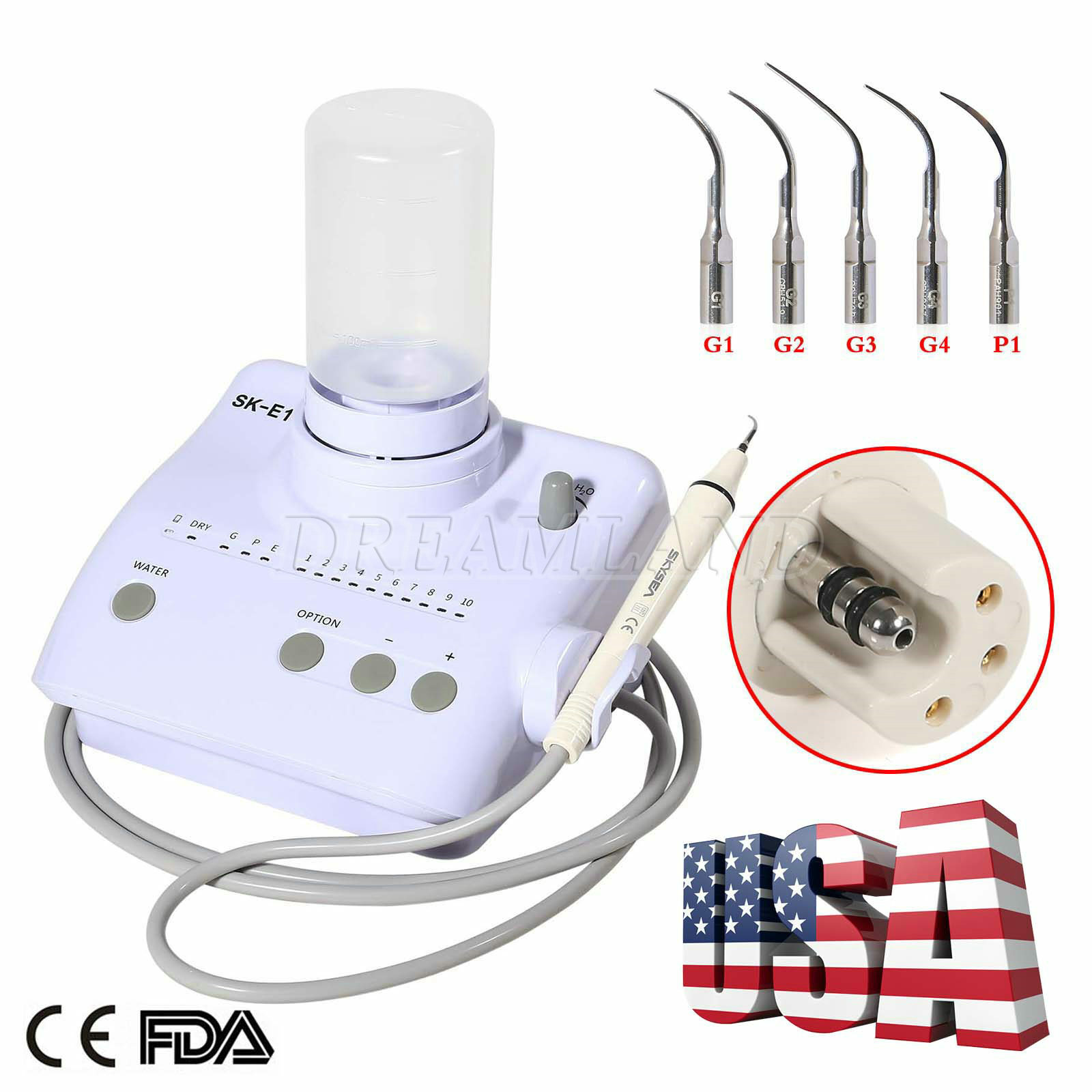 Dental Ultrasonic Piezo Scaler Detachable Ultrasound Unit fit EMS Cavitron SK-E1