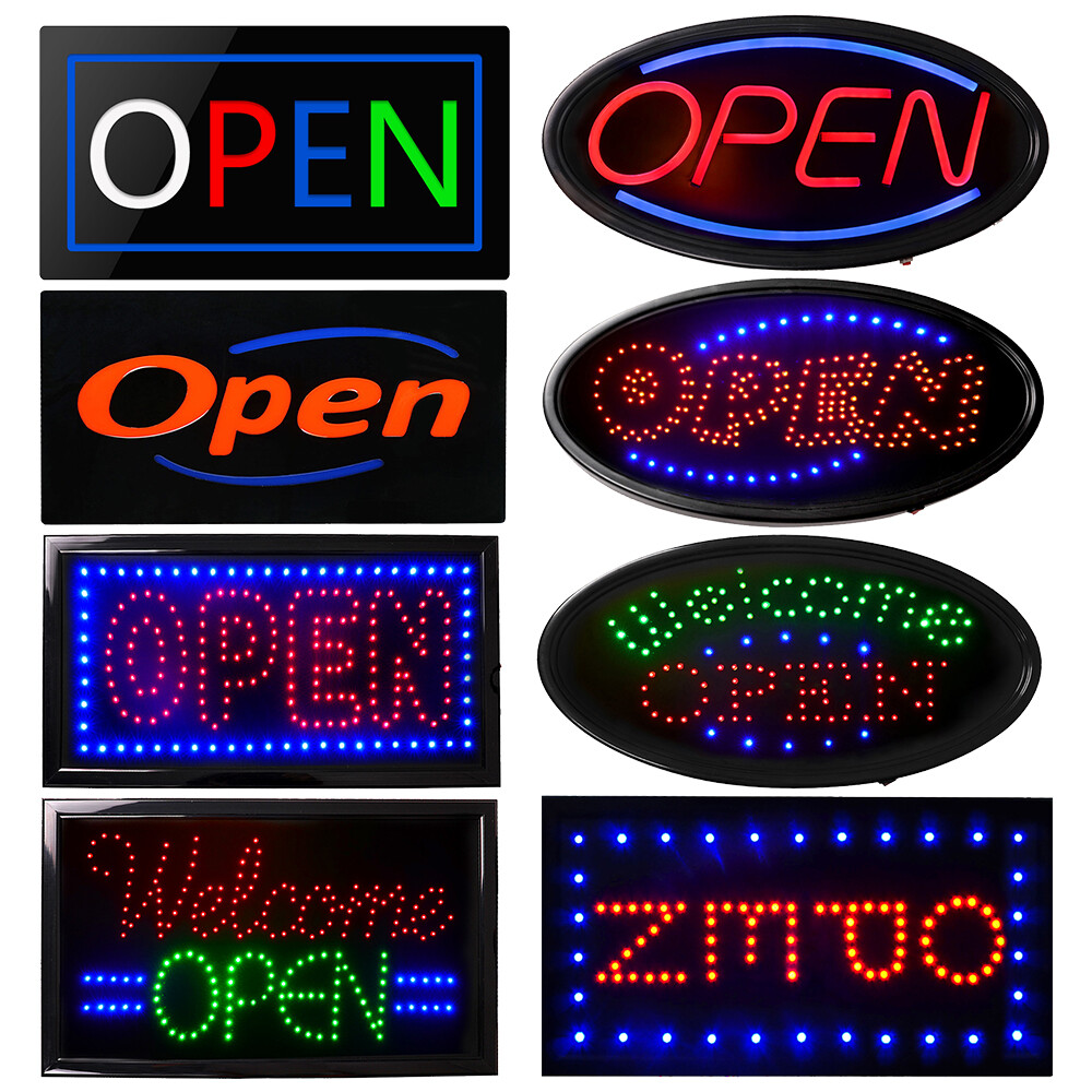 Ultra Bright LED Neon Open Sign for Business Store Animated Motion Light