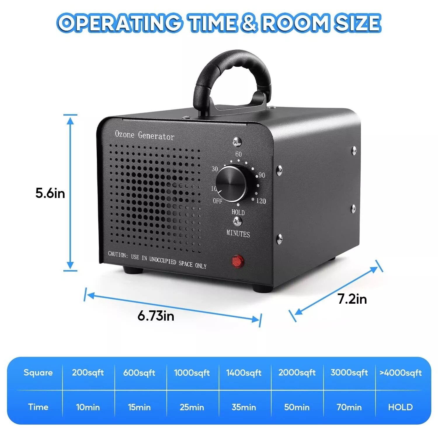 36000mg/h Ozone Generator Machine Air Purifier Ionizer Ozonator Timer for Home