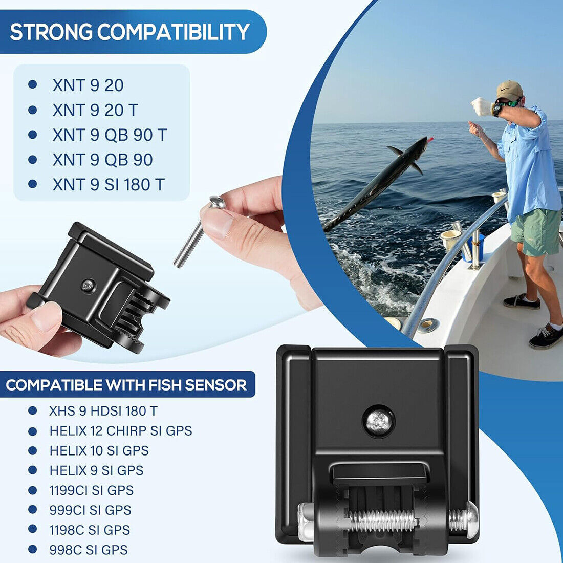 For Humminbird 740093-1 Transducer Mount MHX XNT Hardware Transom Mount Bracket