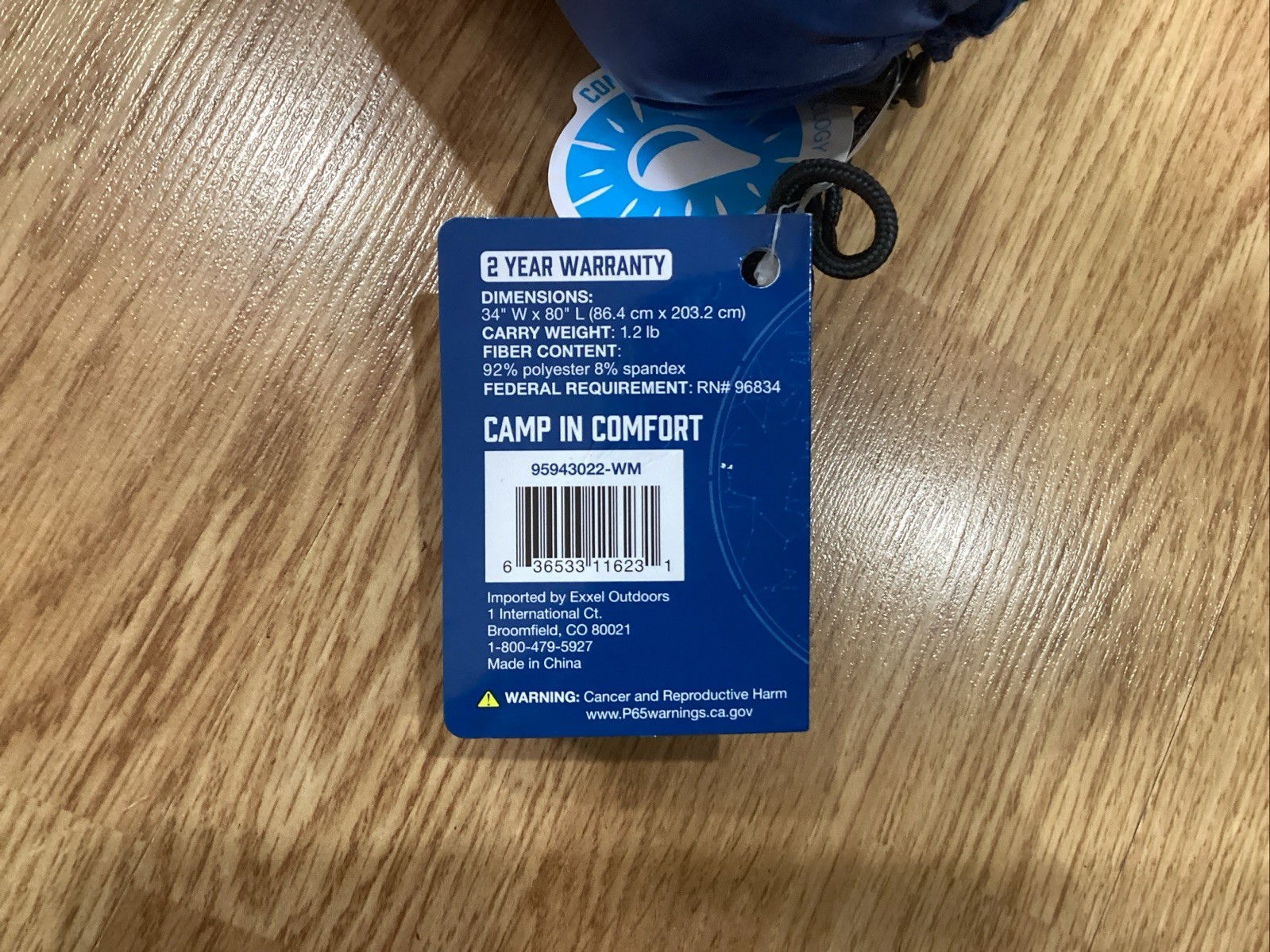 Slumberjack Cooling Wicking Sleeping Bag Liner 80" L x 34" Summer Camping NWT