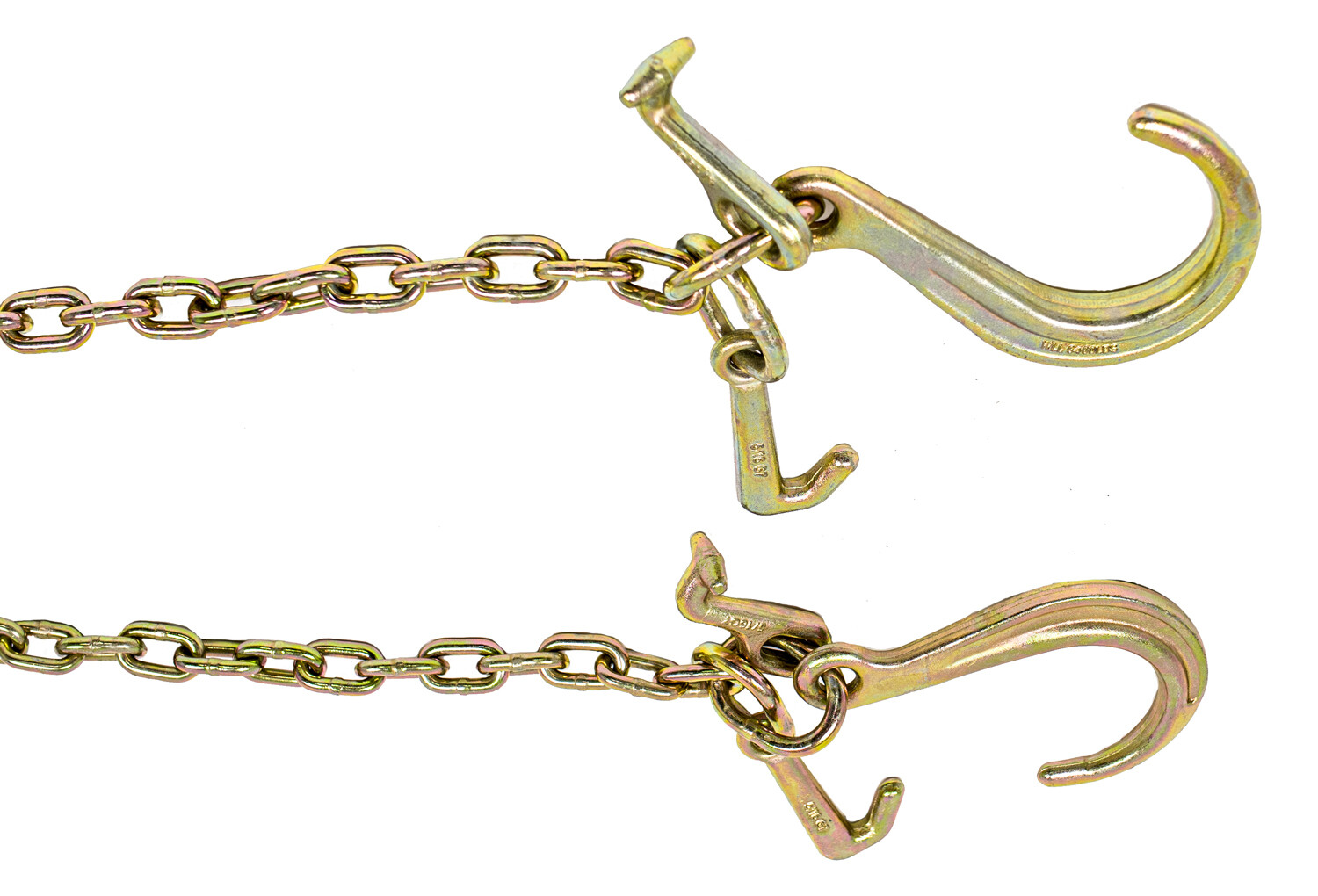 G70 V Chain Bridle w/ 8" Medium J Hook T- Hook & J-Hook w/ Grab Hook 2' Leg