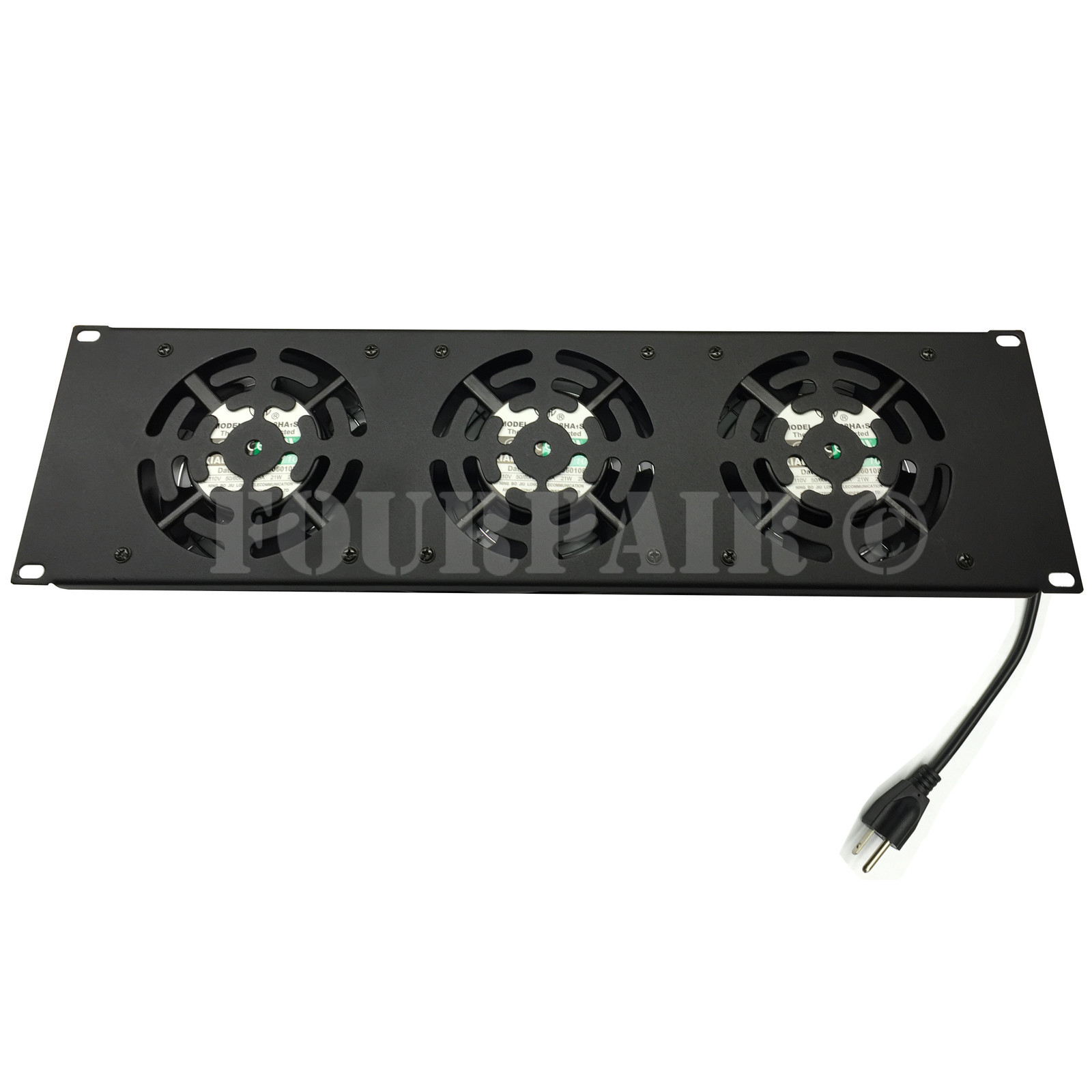 3 Fan 19" Rack Mount Cooling Panel System DJ Rack Case Server Cabinet 3U 110V