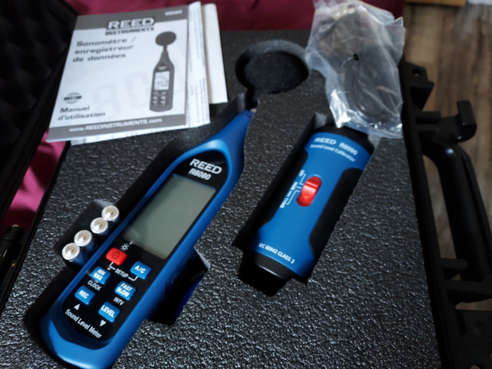 *OPEN BOX* REED R8080 Data Logging Sound Meter & Calibrator R8090 Kit *OPEN BOX*