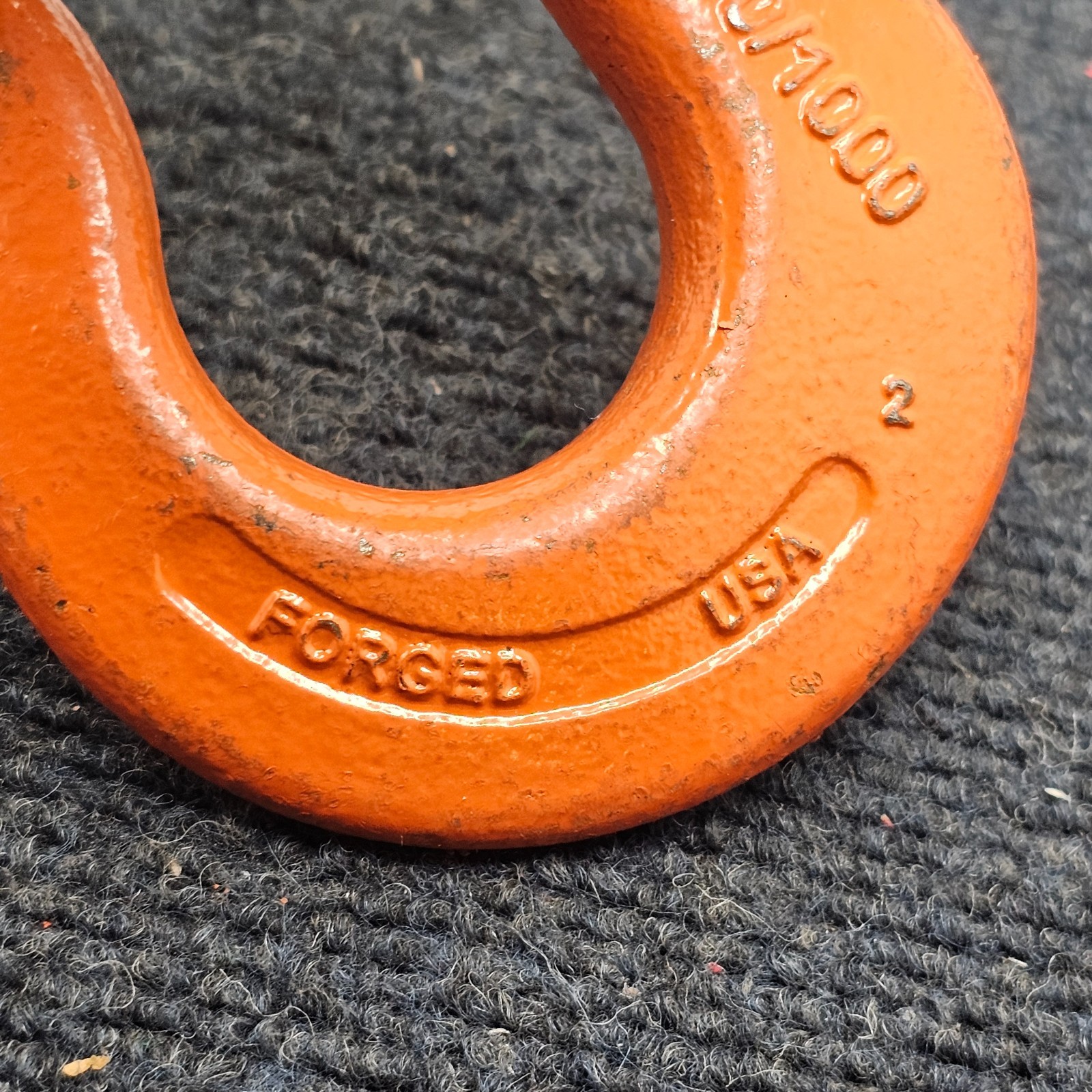 (QTY 2) CM HA800/1000 9/32" Eye Sling Hook Herc Alloy (Missing Safety Latch)