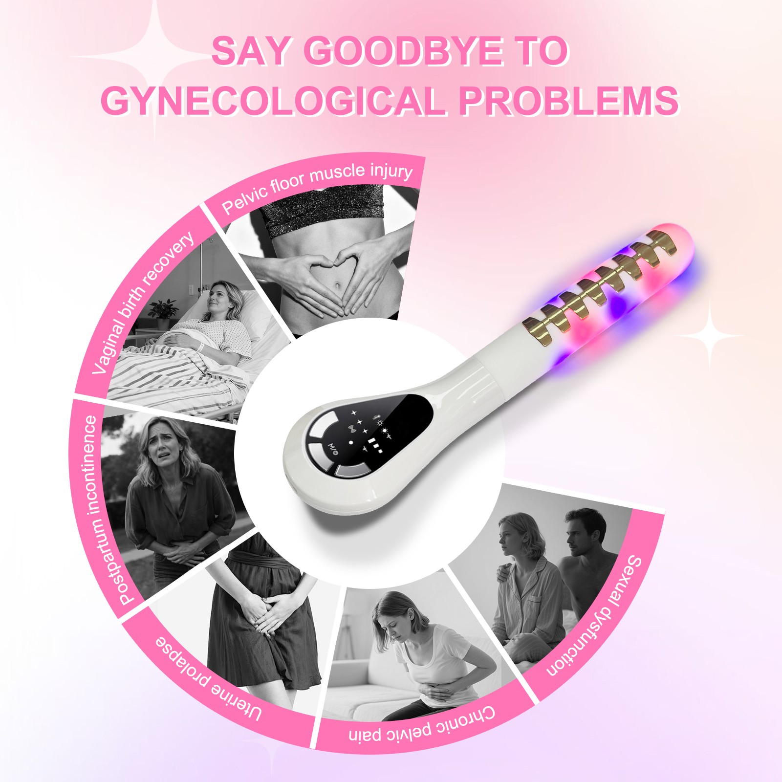 Vaginal Rejuvenation Wand Device Light Therapy Pelvic Floor Muscle Repair Women