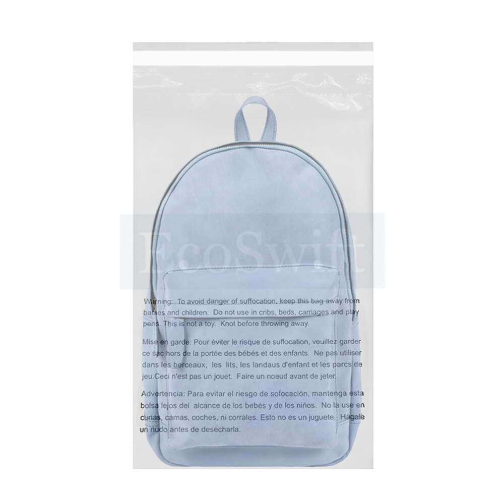 1-10000 12x17 EcoSwift Self Seal Suffocation Warning Clear Poly Bags Free Ship