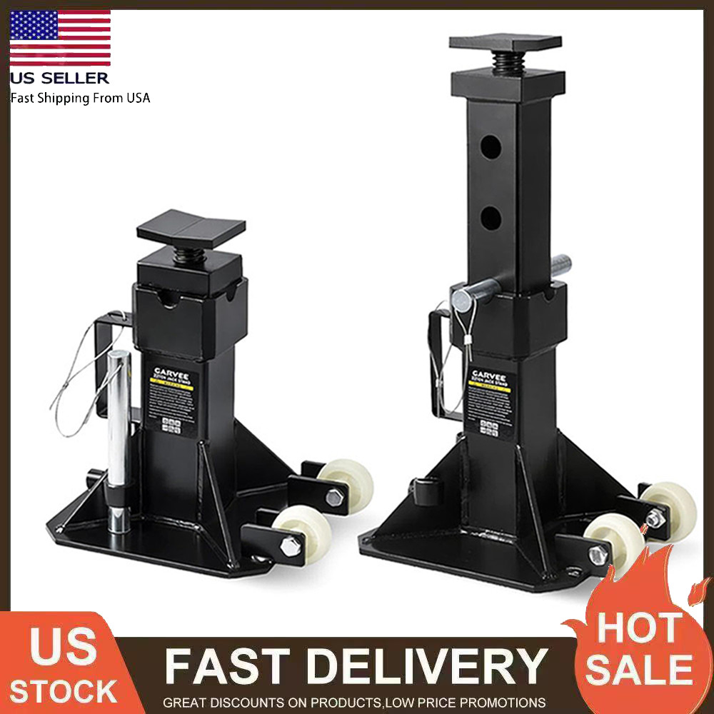 1 Pairs 22 Ton Car Jack Stand Heavy Duty Pin Type Adjustable Height 13.78-19.69"