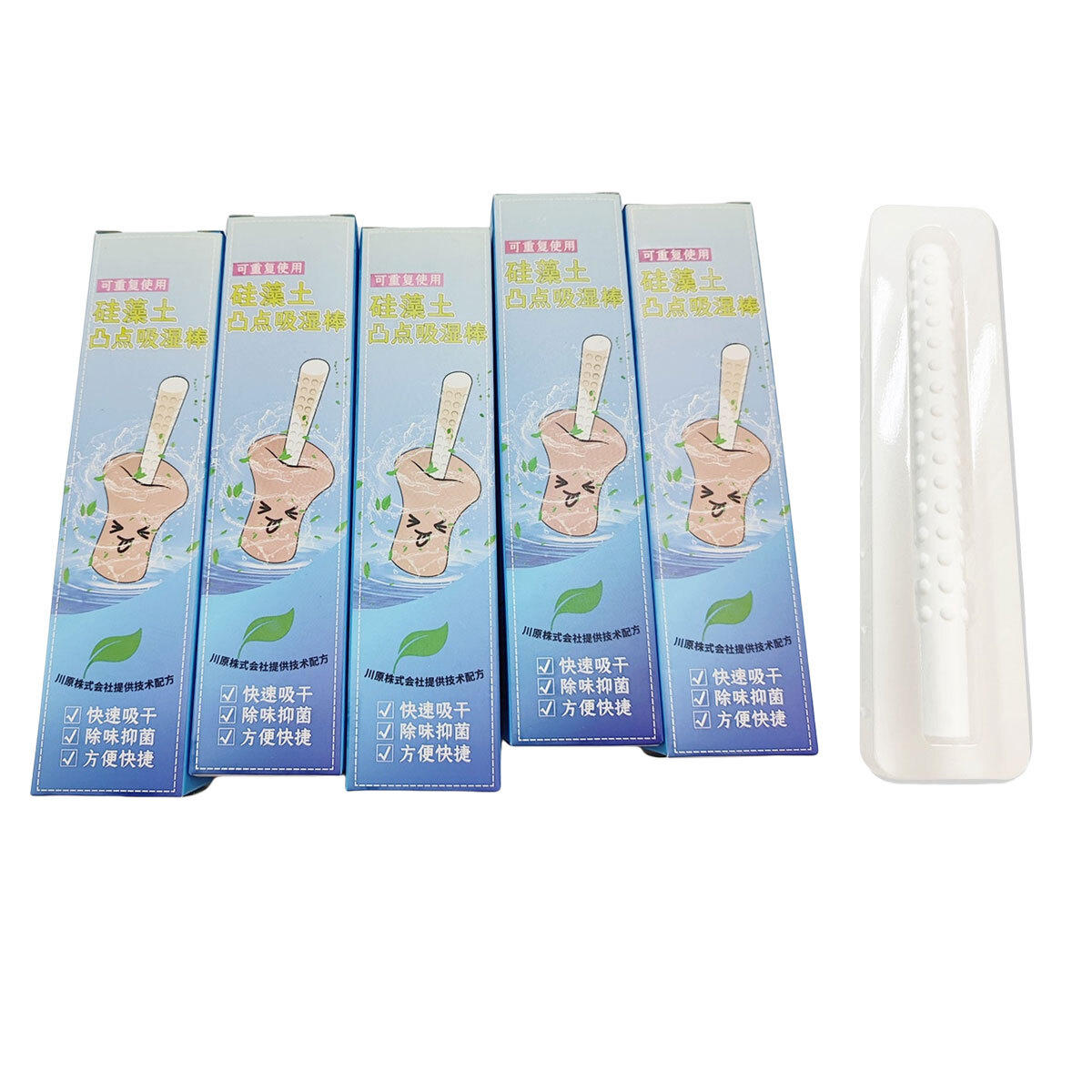 5 Packs Diatom Drying Rod Stick for Toys Deodorization Absorption Rod