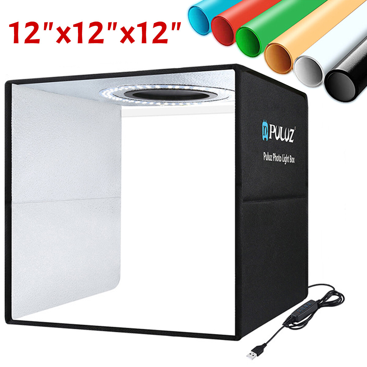 16" LED Photo Studio Light Box Portable Folding Photography Shooting Tent Kit