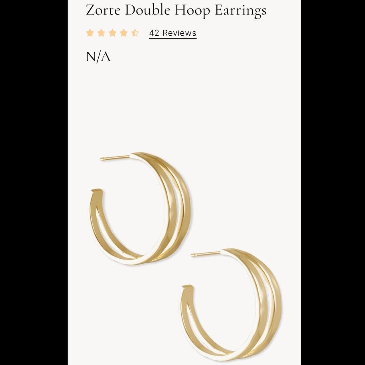 💗💛NEW Kendra Scott 💗💛Gold Zorte Double Hoop Earrings