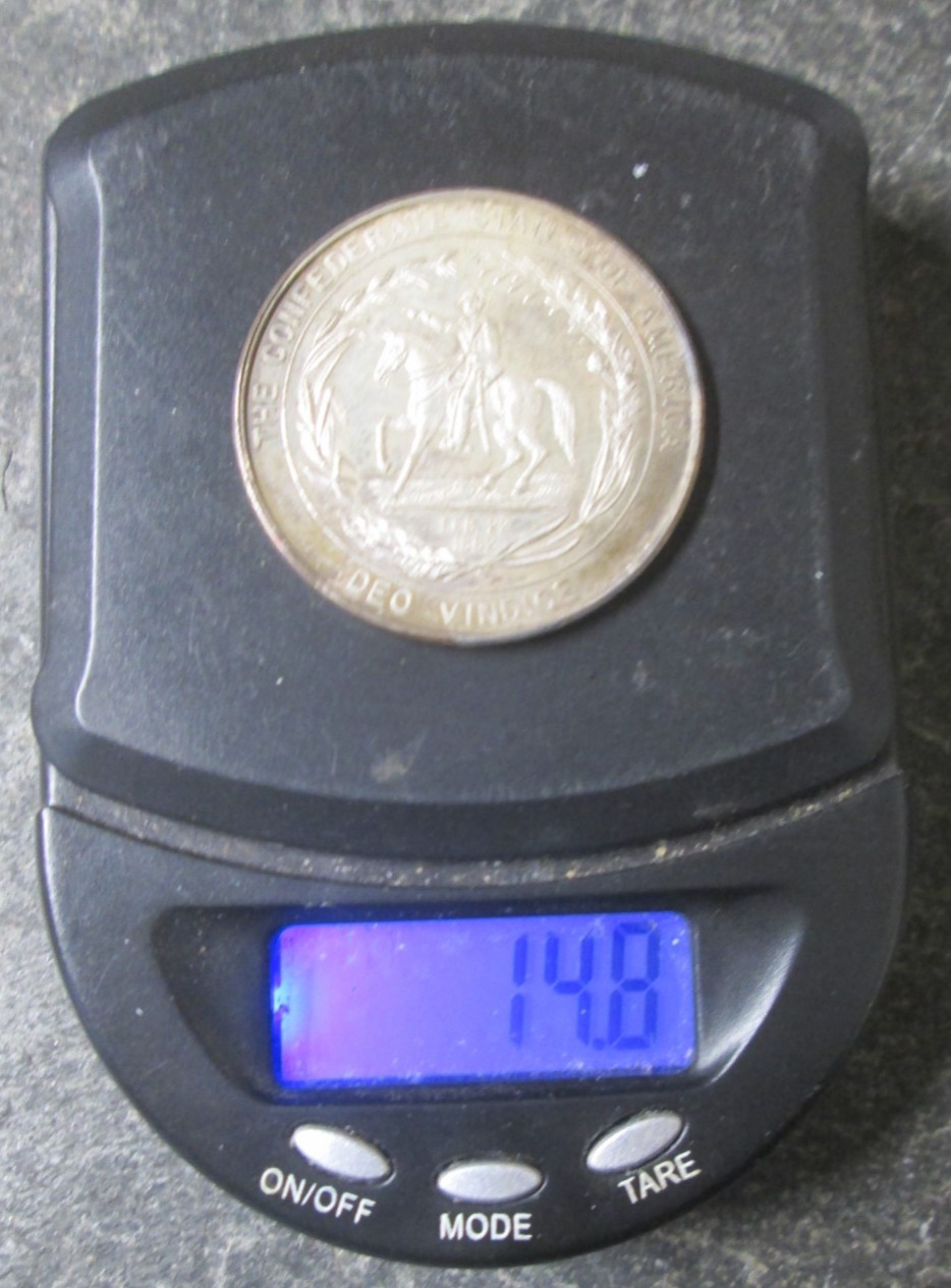 1947 C. Smith Confederate Seal So Called Half Dollar 14.8 Grams Sterling