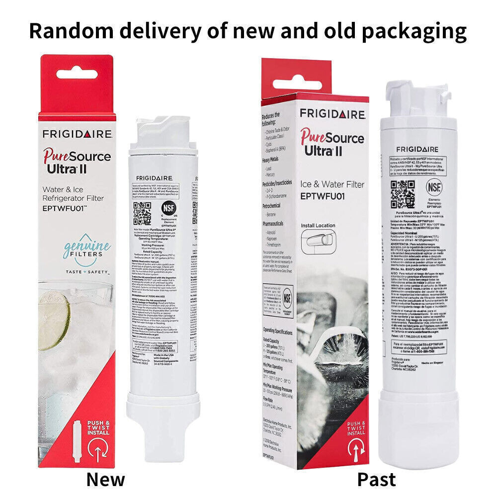 2 Pack Frigidaire EPTWFU01 Pure Source Ultra II Refrigerator Water Filter Sealed