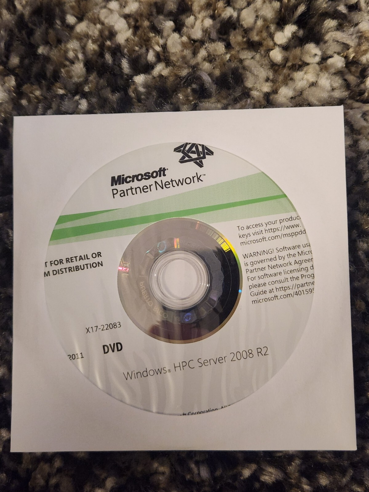 Microsoft Windows HPC Server 2008 R2 MSDN DVD Disc English X17-22083